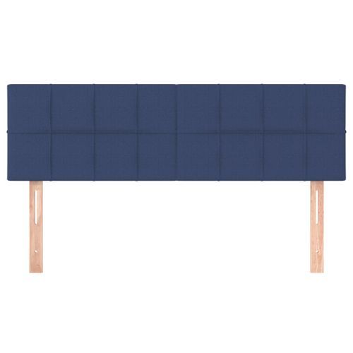 Têtes de lit 2 pcs Bleu 72x5x78/88 cm Tissu - Photo n°3; ?>