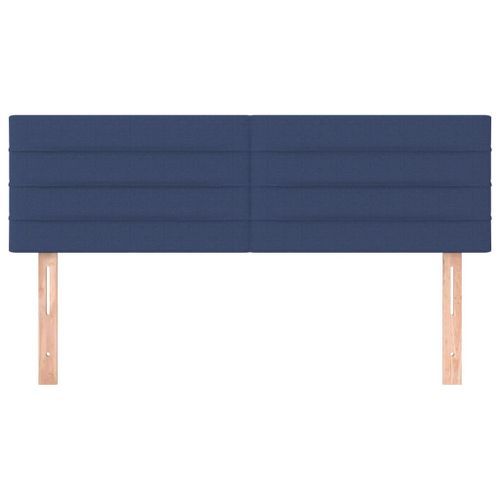 Têtes de lit 2 pcs Bleu 72x5x78/88 cm Tissu - Photo n°3; ?>