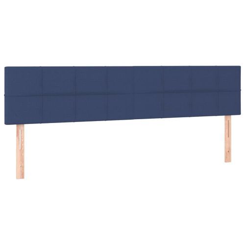 Têtes de lit 2 pcs Bleu 80x5x78/88 cm Tissu - Photo n°2; ?>