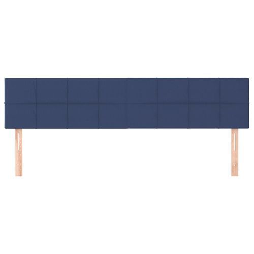 Têtes de lit 2 pcs Bleu 80x5x78/88 cm Tissu - Photo n°3; ?>