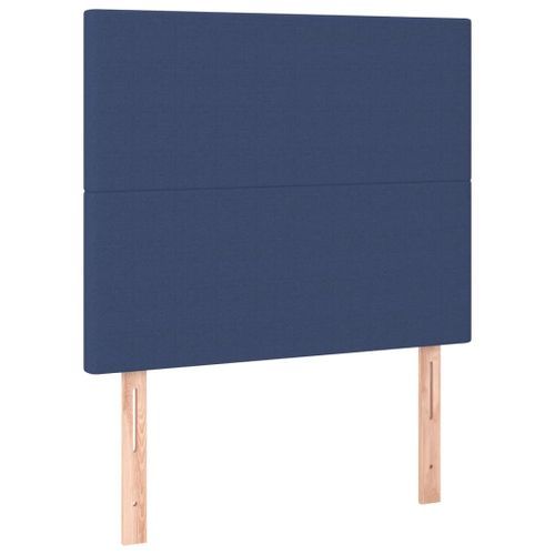 Têtes de lit 2 pcs Bleu 80x5x78/88 cm Tissu - Photo n°2; ?>