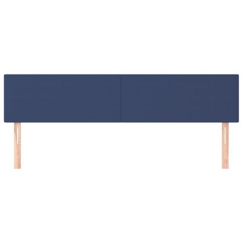 Têtes de lit 2 pcs Bleu 90x5x78/88 cm Tissu - Photo n°3; ?>