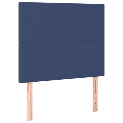 Têtes de lit 2 pcs Bleu 90x5x78/88 cm Tissu - Photo n°2; ?>