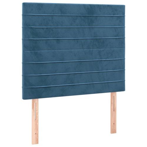 Têtes de lit 2 pcs Bleu foncé 100x5x78/88 cm Velours - Photo n°2; ?>