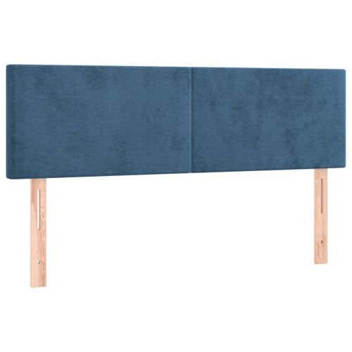 Têtes de lit 2 pcs Bleu foncé 72x5x78/88 cm Velours - Photo n°2; ?>