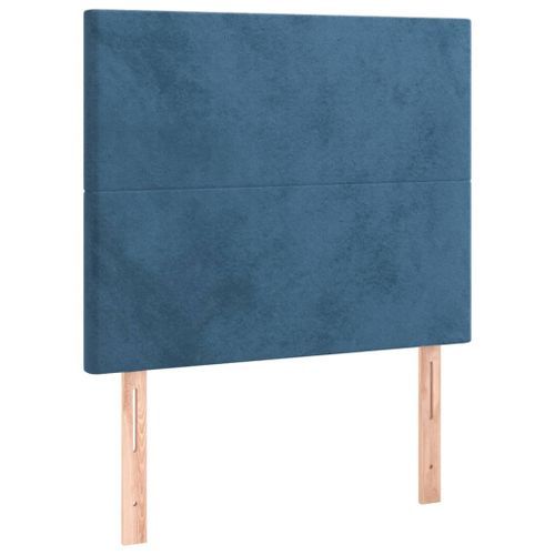 Têtes de lit 2 pcs Bleu foncé 80x5x78/88 cm Velours - Photo n°2; ?>