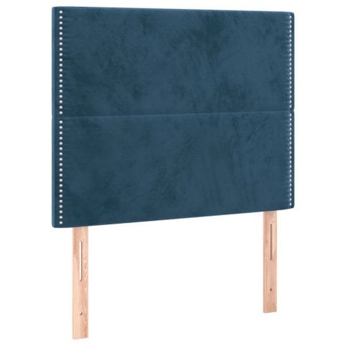 Têtes de lit 2 pcs Bleu foncé 80x5x78/88 cm Velours - Photo n°2; ?>