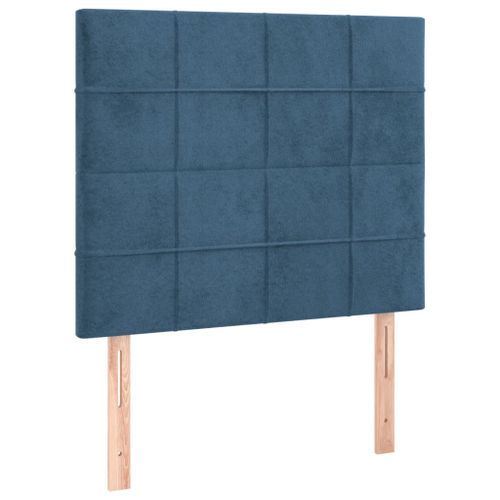 Têtes de lit 2 pcs Bleu foncé 80x5x78/88 cm Velours - Photo n°2; ?>