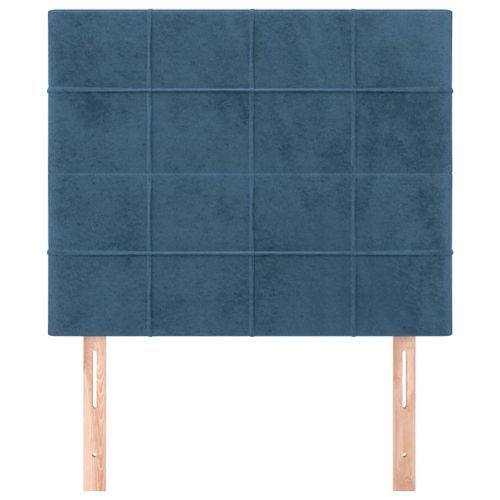 Têtes de lit 2 pcs Bleu foncé 80x5x78/88 cm Velours - Photo n°3; ?>