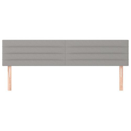 Têtes de lit 2 pcs Gris clair 100x5x78/88 cm Tissu - Photo n°3; ?>