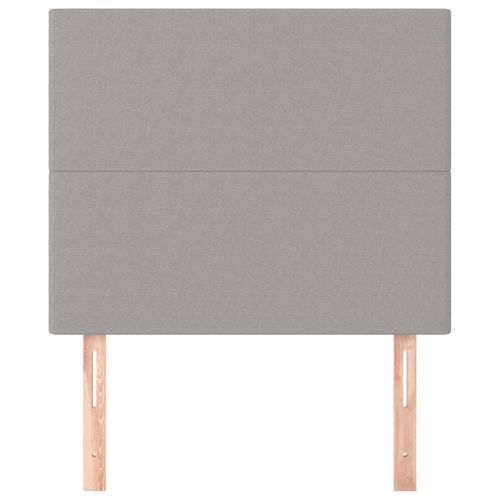 Têtes de lit 2 pcs Gris clair 100x5x78/88 cm Tissu - Photo n°3; ?>