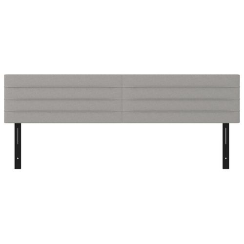 Têtes de lit 2 pcs gris clair 100x5x78/88 cm tissu - Photo n°3; ?>