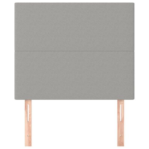 Têtes de lit 2 pcs Gris clair 80x5x78/88 cm Tissu - Photo n°3; ?>