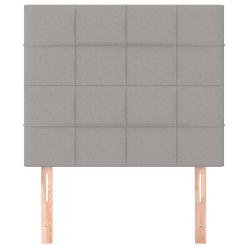 Têtes de lit 2 pcs Gris clair 80x5x78/88 cm Tissu - Photo n°3; ?>