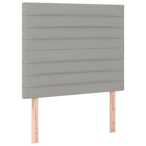 Têtes de lit 2 pcs Gris clair 80x5x78/88 cm Tissu - Photo n°2; ?>