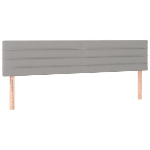 Têtes de lit 2 pcs Gris clair 90x5x78/88 cm Tissu - Photo n°2; ?>