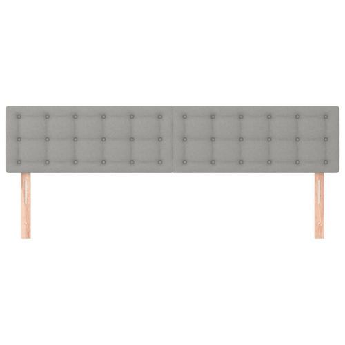 Têtes de lit 2 pcs Gris clair 90x5x78/88 cm Tissu - Photo n°3; ?>