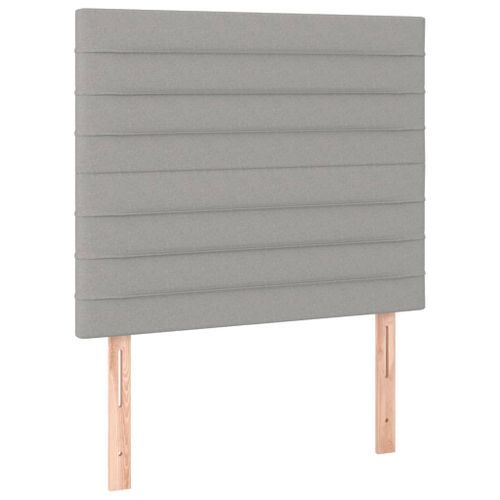 Têtes de lit 2 pcs Gris clair 90x5x78/88 cm Tissu - Photo n°2; ?>