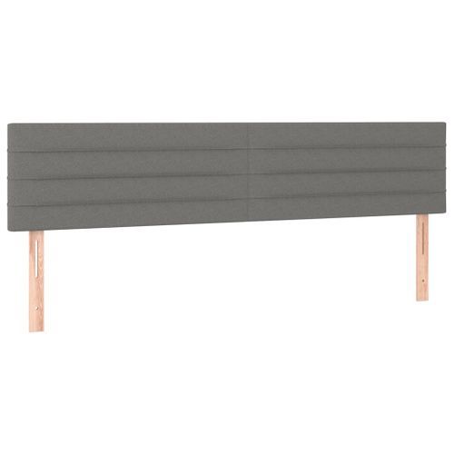 Têtes de lit 2 pcs Gris foncé 100x5x78/88 cm Tissu - Photo n°2; ?>