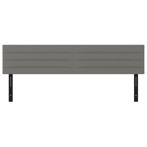 Têtes de lit 2 pcs gris foncé 100x5x78/88 cm tissu - Photo n°3; ?>