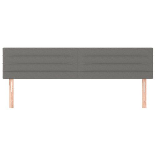 Têtes de lit 2 pcs Gris foncé 80x5x78/88 cm Tissu - Photo n°3; ?>