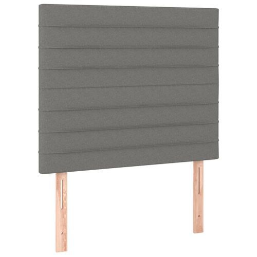 Têtes de lit 2 pcs Gris foncé 80x5x78/88 cm Tissu - Photo n°2; ?>