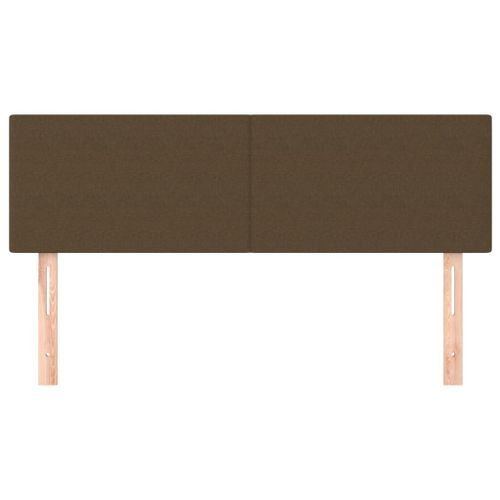 Têtes de lit 2 pcs Marron foncé 72x5x78/88 cm Tissu - Photo n°3; ?>