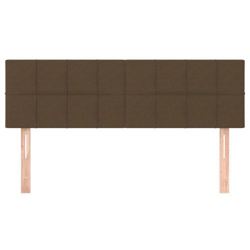 Têtes de lit 2 pcs Marron foncé 72x5x78/88 cm Tissu - Photo n°3; ?>