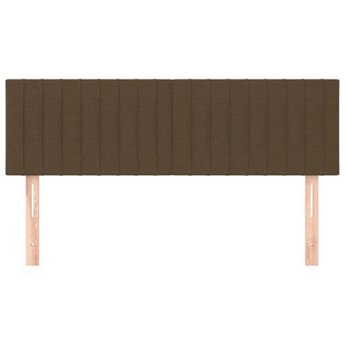 Têtes de lit 2 pcs Marron foncé 72x5x78/88 cm Tissu - Photo n°3; ?>