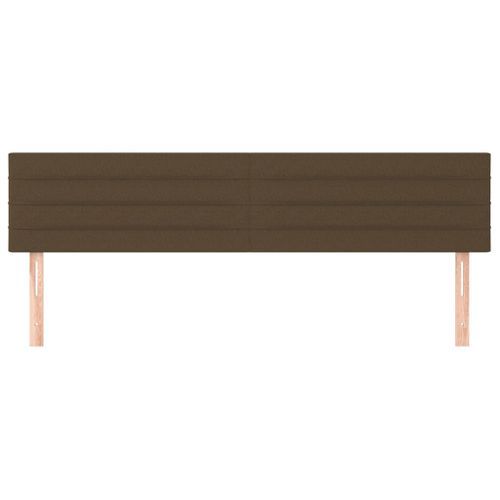 Têtes de lit 2 pcs Marron Foncé 80x5x78/88 cm Tissu - Photo n°3; ?>