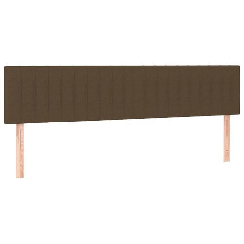 Têtes de lit 2 pcs Marron Foncé 80x5x78/88 cm Tissu - Photo n°2; ?>