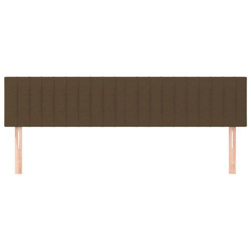 Têtes de lit 2 pcs Marron Foncé 80x5x78/88 cm Tissu - Photo n°3; ?>