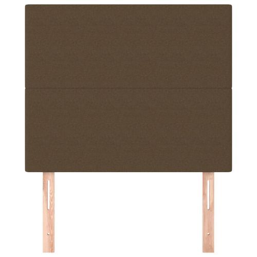 Têtes de lit 2 pcs Marron Foncé 80x5x78/88 cm Tissu - Photo n°3; ?>