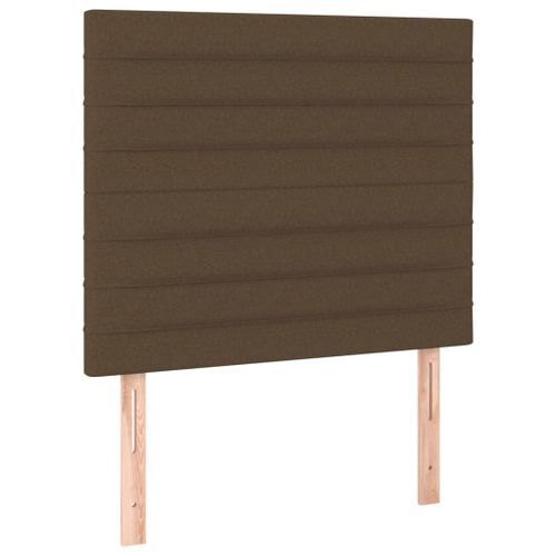 Têtes de lit 2 pcs Marron Foncé 80x5x78/88 cm Tissu - Photo n°2; ?>