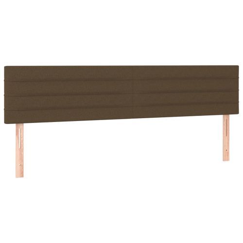 Têtes de lit 2 pcs Marron Foncé 90x5x78/88 cm Tissu - Photo n°2; ?>