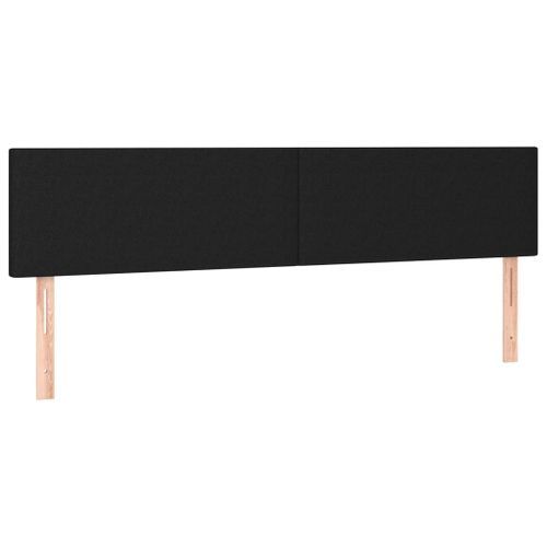 Têtes de lit 2 pcs Noir 100x5x78/88 cm Tissu - Photo n°2; ?>