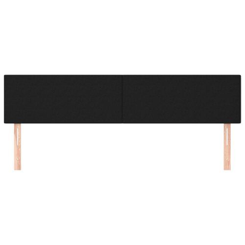 Têtes de lit 2 pcs Noir 100x5x78/88 cm Tissu - Photo n°3; ?>