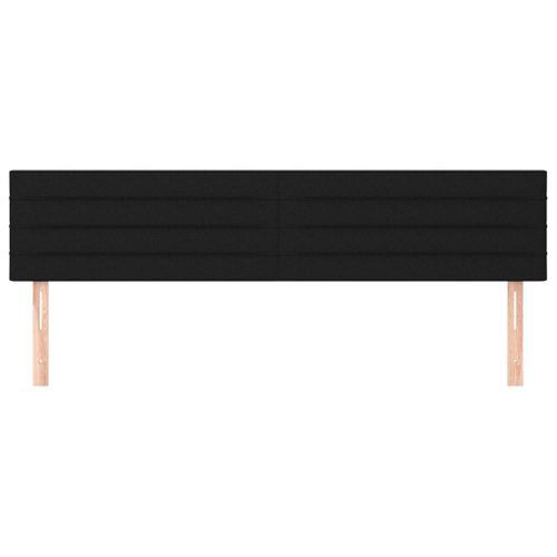 Têtes de lit 2 pcs Noir 100x5x78/88 cm Tissu - Photo n°3; ?>