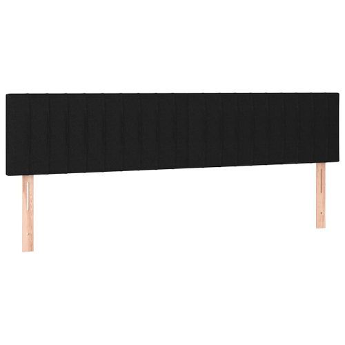 Têtes de lit 2 pcs Noir 100x5x78/88 cm Tissu - Photo n°2; ?>