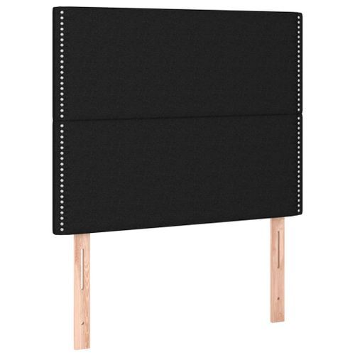 Têtes de lit 2 pcs Noir 100x5x78/88 cm Tissu - Photo n°2; ?>