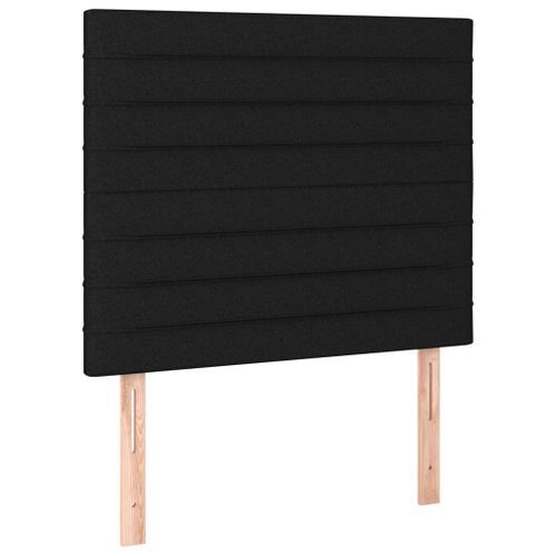 Têtes de lit 2 pcs Noir 100x5x78/88 cm Tissu - Photo n°2; ?>