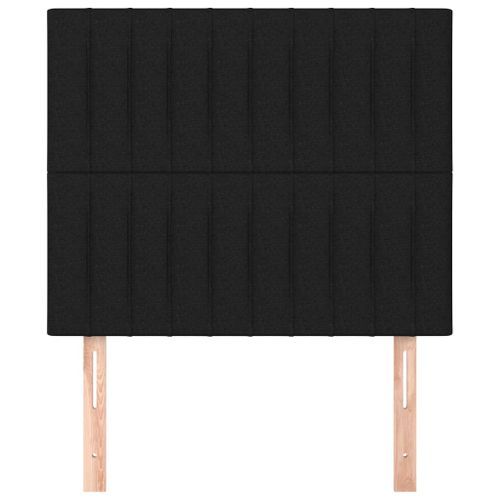 Têtes de lit 2 pcs Noir 100x5x78/88 cm Tissu - Photo n°3; ?>