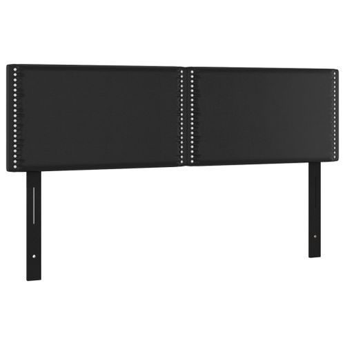 Têtes de lit 2 pcs noir 72x5x78/88 cm similicuir - Photo n°2; ?>