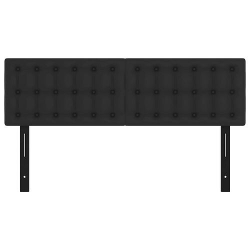 Têtes de lit 2 pcs noir 72x5x78/88 cm similicuir - Photo n°3; ?>