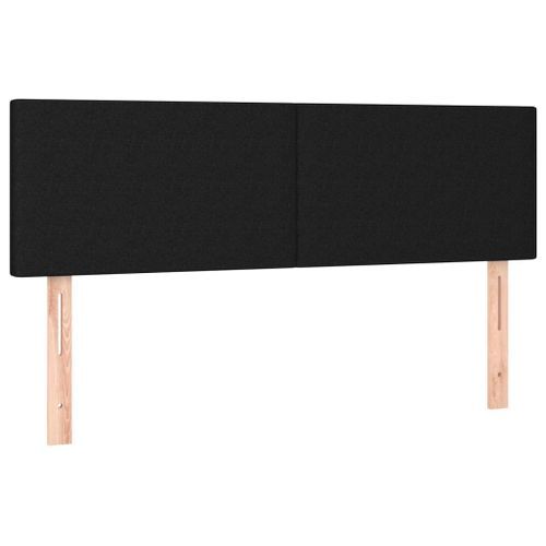 Têtes de lit 2 pcs Noir 72x5x78/88 cm Tissu - Photo n°2; ?>