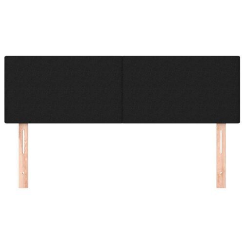 Têtes de lit 2 pcs Noir 72x5x78/88 cm Tissu - Photo n°3; ?>