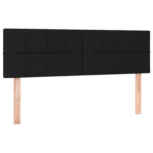 Têtes de lit 2 pcs Noir 72x5x78/88 cm Tissu - Photo n°2; ?>