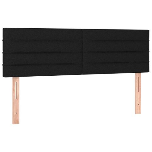 Têtes de lit 2 pcs Noir 72x5x78/88 cm Tissu - Photo n°2; ?>