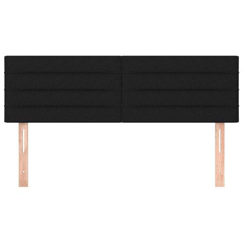 Têtes de lit 2 pcs Noir 72x5x78/88 cm Tissu - Photo n°3; ?>