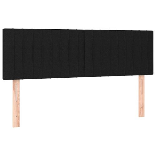 Têtes de lit 2 pcs Noir 72x5x78/88 cm Tissu - Photo n°2; ?>